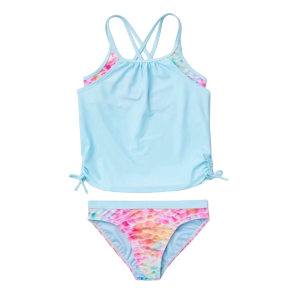 🌻4/$20 (Worn once) Girl’s Wonder Nation Layered Look Tankini Swimsuit
